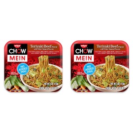 Nissin Chow Mein Noodles, Teriyaki Beef, 4 Ounce (Pack of 8) Pack of 2