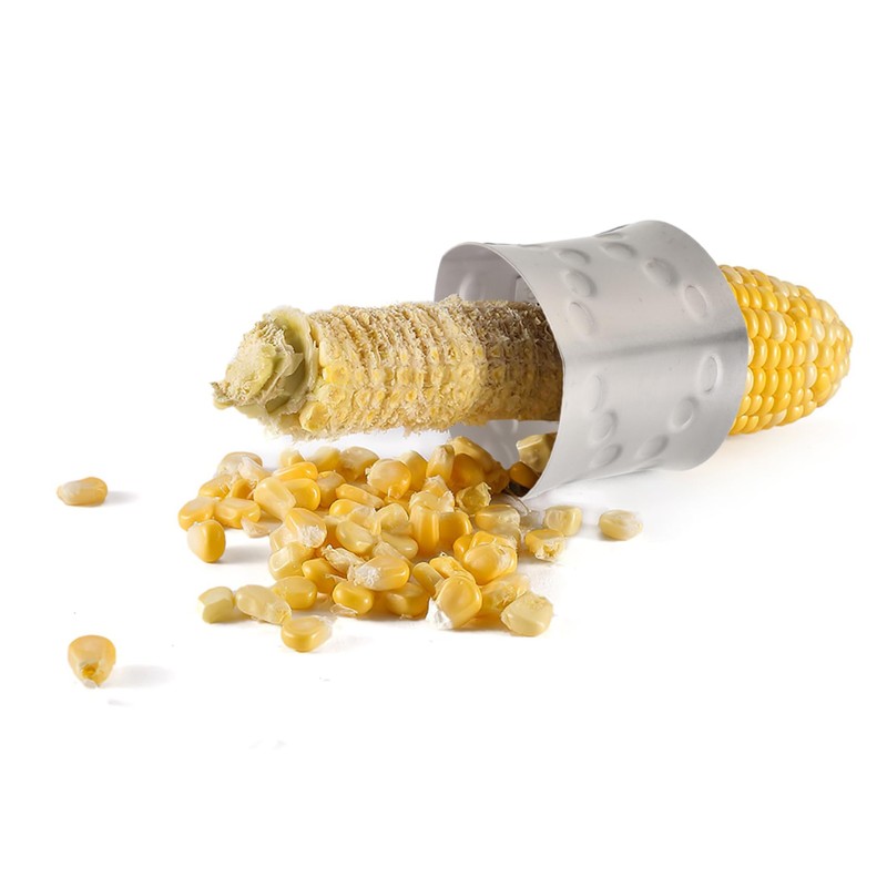 KICHOUSE Corn Peeler Tool Portable Stainless Steel Corn Stripping Device