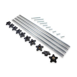 Taytools Deluxe 36 Inch 24 Piece T Track Jig Fixture Kit with 4 Sections of T Track, 10 Each 5/16-18 Star Knobs and 10 Each T Bolts (36 inch)