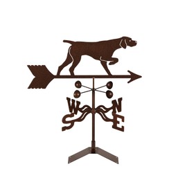 EZ Vane Pointer Dog Weathervane — Roof Mount, Wind Cups, Antique Copper Finish, Steel with Durable Triple Powder Coating, Handcrafted in USA