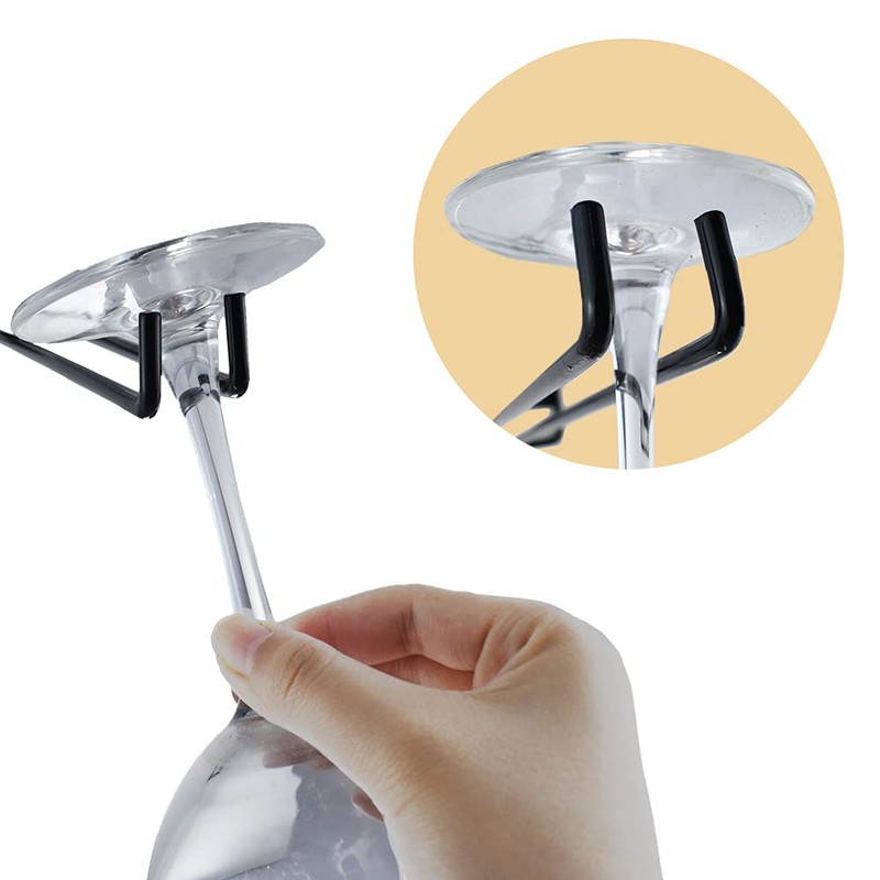 AMUFYSHH 4 Packs Wine Glass Rack Hanging Wine Glasses Holder