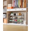 Kitsure Extra-Long Shoe Rack for Closet, Shoe Organizer for Front