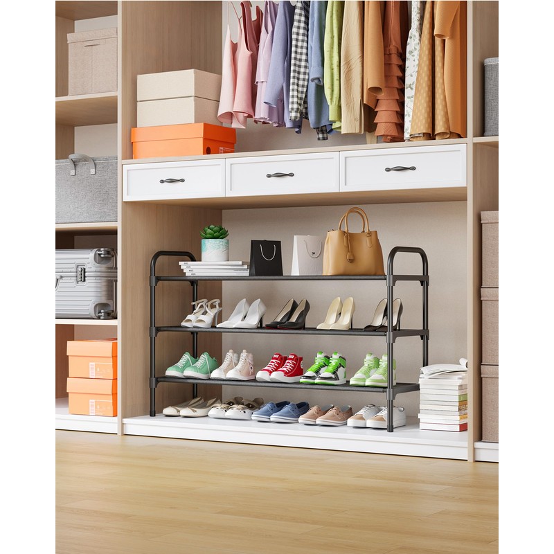 Kitsure Extra-Long Shoe Rack for Closet, Shoe Organizer for Front