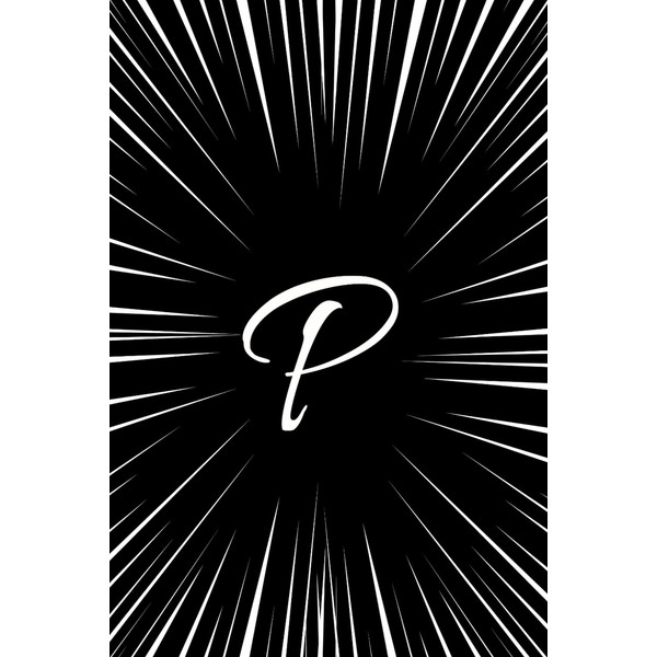 The Converging Point P Monogram Initial Journal