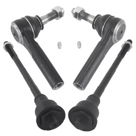 MOOG Front Inner Outer Tie Rod End for 2001-2010 Chevy GMC Silverado 2500 HD 4pc