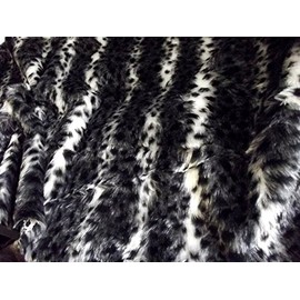 Animal Fun Faux Fur Fabric Material - Grey Baby Cheetah, 1Mtr - 150cmx100cm
