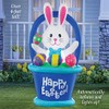 Collections Etc Inflatable Easter Bunny Basket Yard Decoration
