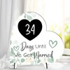 Wedding Countdown Plaque - Medium MDF Wood Heart-Shaped Keepsake -