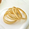 kepvrio Gold Bangle Bracelet Set for Women Multi Stacking Wide