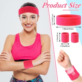 Yuxung 72 Pcs Neon Sweatbands Set 24 Pcs Athletic Headband 48 Pcs Tennis Gymnastics Wristbands International Countries Sports Games Competitions for Men Women Party Supplies(Multicolor)