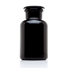 Infinity Jars 1 Liter (34 fl oz) Black Ultraviolet All Glass Refillable Empty Apothecary Jar