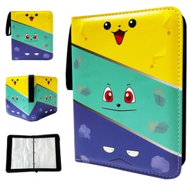 Card Binder 4 Pocket,Trading Card Binder with 400 Pockets,Double-Sided Storage Collection Book,50 Removable Sleeves,Trading Card Holder for Boys and Girls