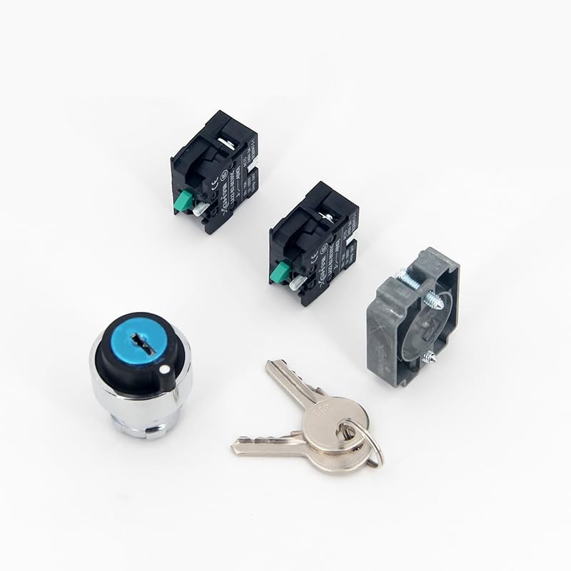 Latching Push Button Switch, 2 Position 22mm Self-locking Switch Lock
