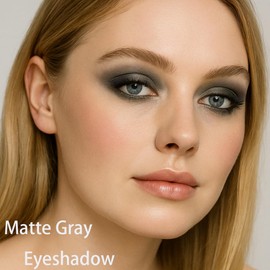 Single White & Grey Eyeshadow – High Pigment Powder for Day & Night Looks, Matte & Shimmer, Waterproof & Smudge-Proof, Easy to Blend & Apply, Ideal for Older Women & Prometics