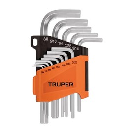 Truper ALL-13P, Juego de 13 llaves Allen standard con organizador