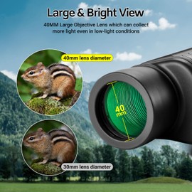 AOMEKIE 8x40 Binoculars for Adults High Powered BAK4 Prism FMC Lens Full-Size Waterproof HD Professional Binoculars for Bird Watching Hunting Outdoor Hiking Traveling