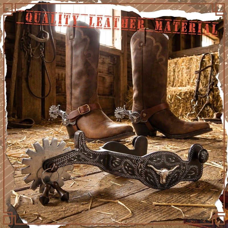 2 Pack Western Cowboy Spurs Paired with 2 Pcs 6