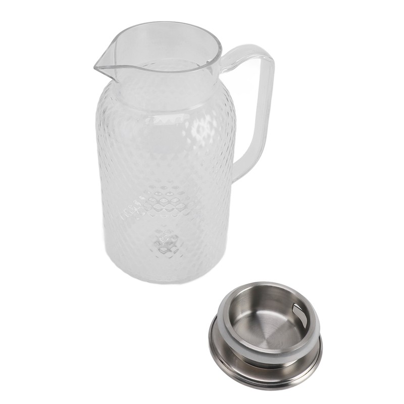 Water Pitcher with Lid and Handle 1500ml Acrylic Heat Resistant