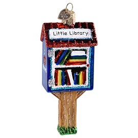 Old World Christmas Ornaments Little Library Glass Blown Ornaments for Christmas Tree