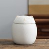 Mozacona Ceramic Jar Embossed Cat Small Candy Dish Sugar Bowl