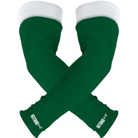 Nxtrnd Double Arm Sleeves, Two Tone Arm Sleeve, Football Arm Sleeves, Sold as a Pair (Large, Dark Green)