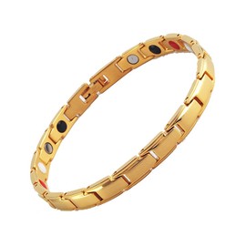 Lymph Drainage Magnetic Bracelet, Magnetic Therapy Bracelet,Imagineitem Magnetic Lymph Detox Bracelet,Magnetic Therapeutic Slimming Bracelet, Promotes Blood Circulation (A-G, Alloy)