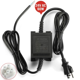 Outdoor Landscape Transformer 110/120V to AC 24V/2.5A,60W Low Voltage Waterproof Power Supply Converter for LED Landscape Lighting, Spotlight, Pathway Light