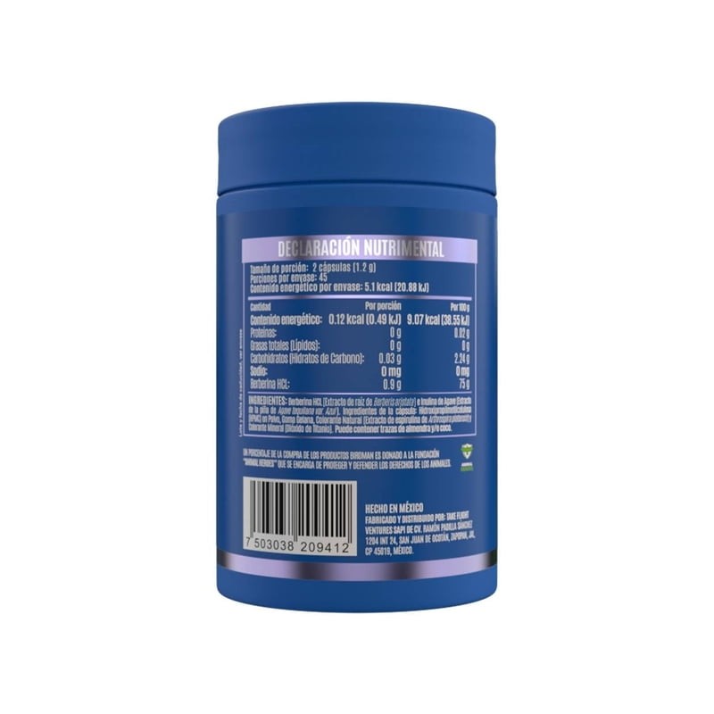 Suplemento Alimenticio Birdman Berberina 90 Cap