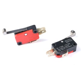 JESSINIE 10pcs V-156-1C25 Micro Limit Switch SPDT with Silver Base Contact and Roller Lever for Industrial Automation