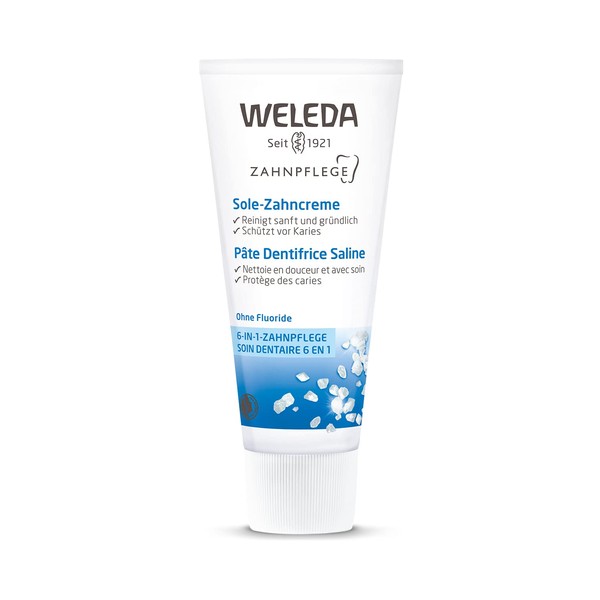 WELEDA Toothpaste Salt, 2.5 fl oz (75 ml), Neat Oral Care, Natural Salt, Refreshing Flavor of Salt and Mint, Natural Ingredients, Organic, Refreshing Mint Scent