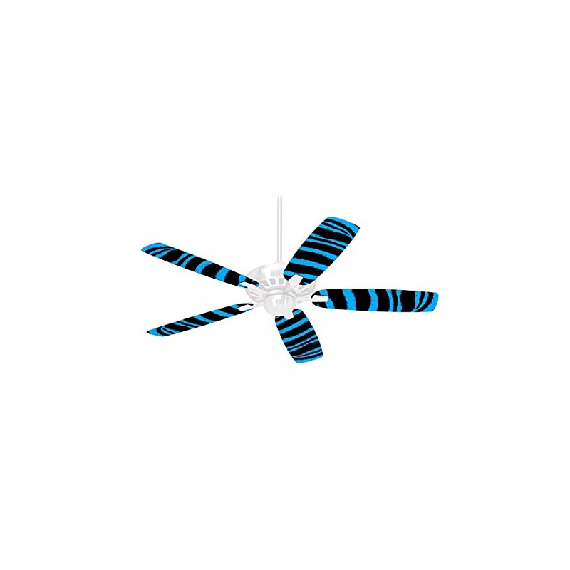 Zebra Blue - Ceiling Fan Skin Kit fits most 42