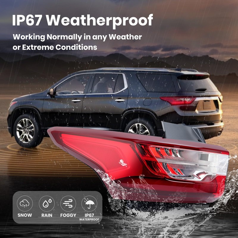 Clidr LED Outer Tail Light Compatible with 2018 2019 2020