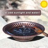 AIHAOKAN 12.3" Solar Fountain Bird Bath for Outside, Metal Solar