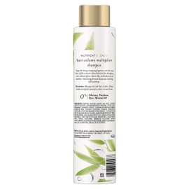 Pantene Nutrient Blends Bamboo Hair Volume Multiplier Silicone Free Shampoo For Fine, Thin Hair, 9.6 Fl oz, 2.583 Fl oz