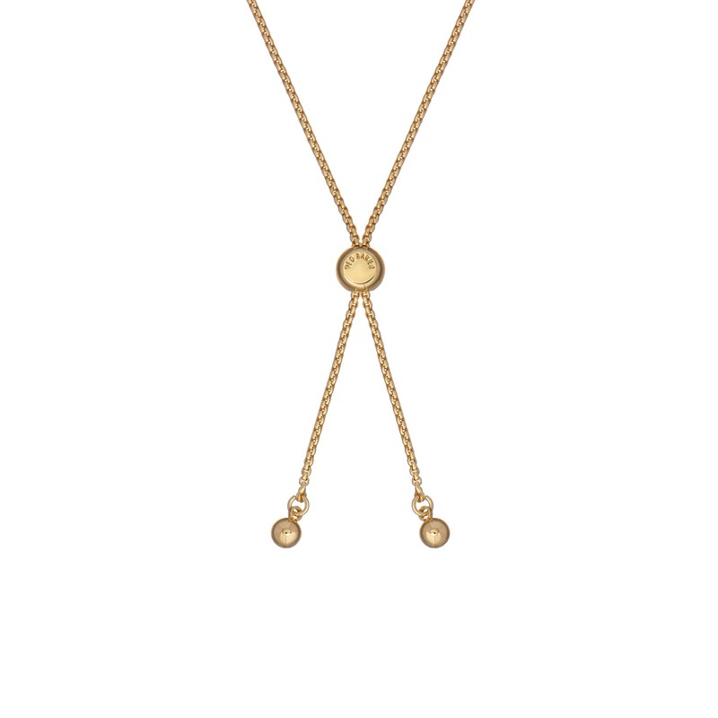 Ted Baker Sarsa Crystal Drawstring Adjustable Bracelet For Women (Gold/Crystal)