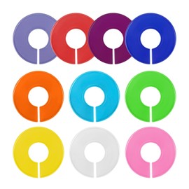 ZPLASK 10 PCS Wardrobe Dividers, Wardrobe Dividers for Clothes, Colorful Plastic Wardrobe Divider for Sorting Clothes Size and Color, Reusable Wardrobe Separators for Home Cloth Store