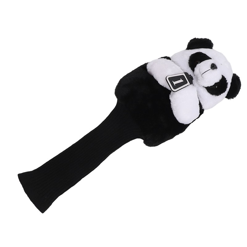 Golf Club Head Cover Plush Easy Cleaning Cute Panda Golf