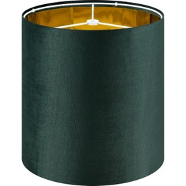 GO&SO 1 Pack Drum Lamp Shade Small for Bedside Lamps, 10*10*10 Inch , Green Lampshades fit with Spider , Modern Farmhouse Lamp Shades for Table Lamps, Wall Lamps Replacement Bedroom，Required Assembly