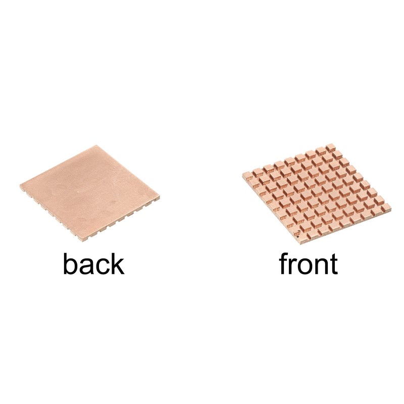sourcing map Heatsink Kit Pure Copper 40x40x2mm for IC Chip