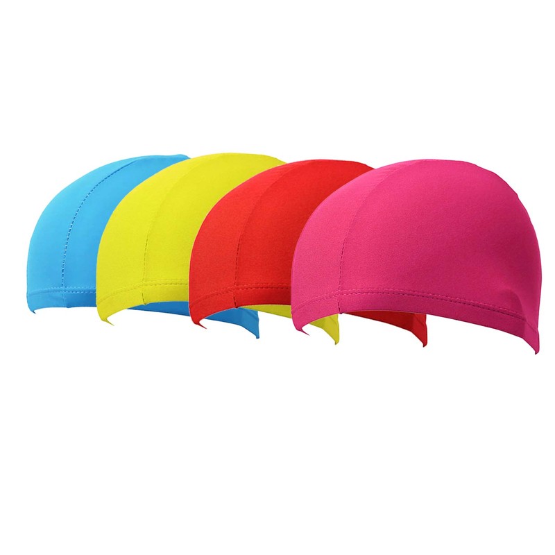 CENZICOM Nylon Spandex Fabric Swim Cap for Kids and Adult，4