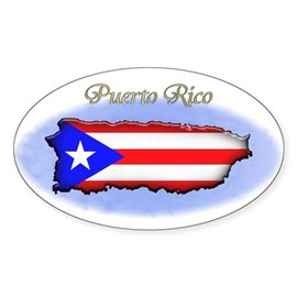 CafePress Puerto Rico Sticker Oval Car Bumper Sticker