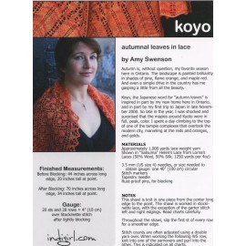 Indigirl Koyo Shawl: Autumnal Leaves in Lace - Indigirl Knitting Pattern by Amy Swenson