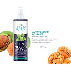 Sheló NABEL Al Tinte Negro Dos Fases Órgano Y Nogal Matizante De Cabello