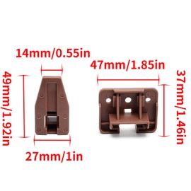 Surf turtle Plastic Drawer Guides 6 Pack Drawer Slides and Guides Drawer Replacement Part for Center Mount Drawer, Dresser, Bedside Table