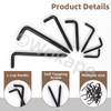 Wokape 125PCS 7 Sizes L-Shaped Screws Hook Kit, M2.4 M2.5