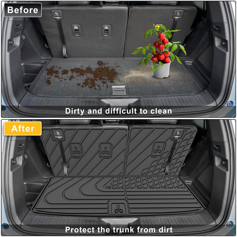 Cargo Liner & Backrest Mat Fit for Honda Pilot 2023