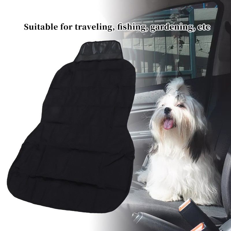 Black Foldable Pets Front Seat Dog Cover with Buckle Waterproof