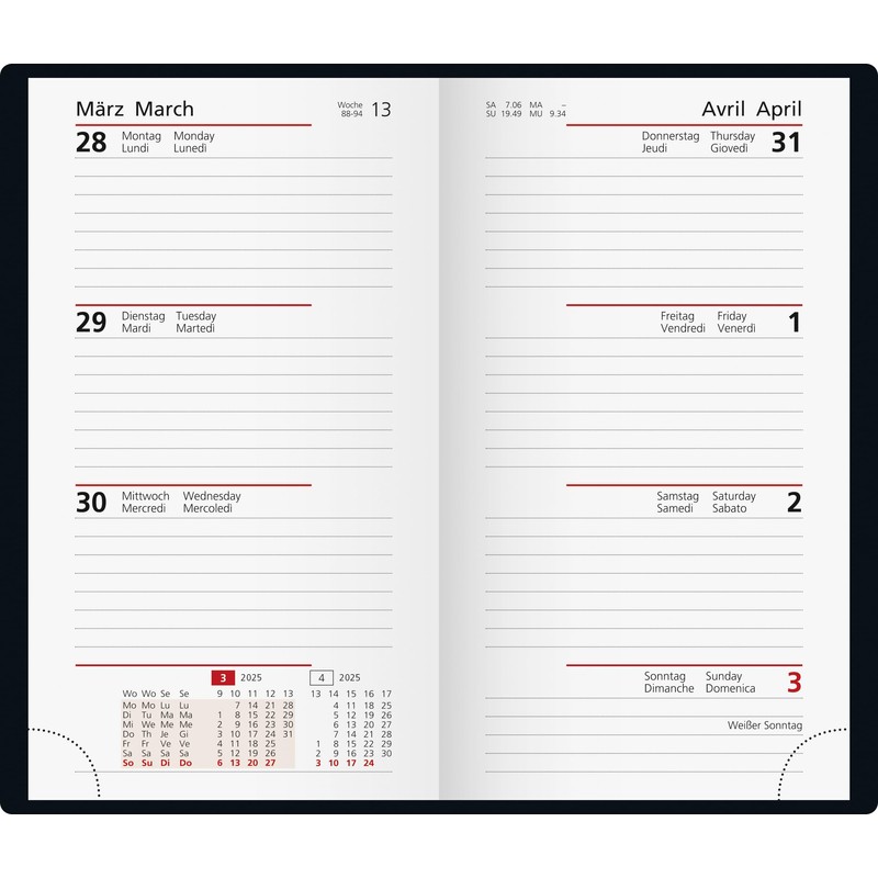 rido/idé Iridescent Pocket Planner 2 Pages = 1 Week, A6,