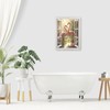 Zyphren Flamingo Bathroom Wall Art Tropical Pictures Flower Wall Decor