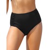 SHEKINI Bikini retro de talle alto para mujer, parte inferior